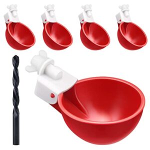 DIY Abreuvoir Poules, 5 Pièce Abreuvoirs Automatiques Kit, Abreuvoir Poule avec scie à Trou de pour Poussins Canards Oies Dindes ou Lapins