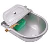 Abreuvoir pour Bétail en Acier Inoxydable Avec Robinet à Flotteur en Laiton Réglable et Bouchon de Vidange, Abreuvoir Automatique pour Chien, Chèvre, Cochon, Mouton, Vache