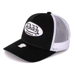Von Dutch Traucker Bosten Snapback Casquette, Noir/blanc., taille unique