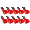 Wacent Lot de 10 gobelets automatiques pour abreuvoirs de Poulet, mangeoire pour volailles pour fermes de Poulet/cailles (Rouge)