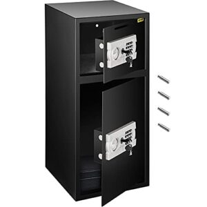 VEVOR Coffre-fort Numérique en Fer Fort A Double Porte, Coffre-fort pour la Maison 33 pouces, Coffre-fort à Bijoux Verrouillage Magnétique, pour Bureau Magasin Hôtel