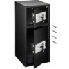BuoQua Coffre-Fort Numérique en Fer Fort A Double Porte Haute Qualité, Coffre-Fort pour la Maison 33 Pouces, Coffre-Fort à Bijoux Verrouillage Magnétique BXG-052, pour Bureau Magasin Hôtel Noir