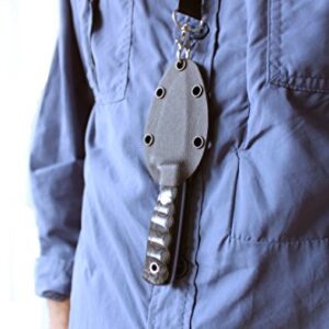 Hobbit: Couteau de Cou de Chasse Survie Bushcraft Randonnée Camping, Lame INOX MOVA-58, Étui de Transport en Kydex, Fabriqué en Espagne