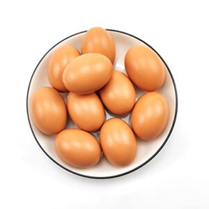 Œufs de Poule Lot de 8 œufs factices en Bois Faux Oeufs de Poule pour Aider à pondre, Outil agricole, volaille, nid d'oeufs