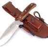 JEO-TEC Nº9: Couteau de Camping Outdoor Survie Bushcraft Multifonctionnel, Lame INOX MOVA-58, Étui de Transport Position Multiple, Fabriqué en Espagne (Cocobolo)