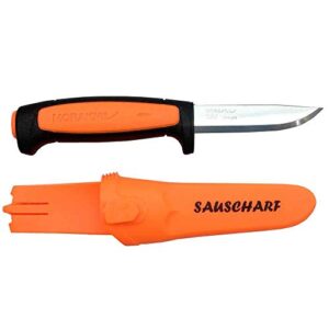Morakniv Basic 546 Sauscharf Couteau de chasse pour battue poussée Orange Édition spéciale