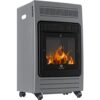 Poêle à gaz Radiateur Infrarouge 3,4 k W Foyer au gaz 2 Niveaux de Chauffage Infrarouge