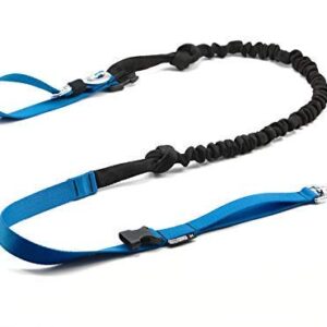 cat-or-dog.boutique Laisse Canicross Mains Libres Professionnel - Amortisseur rétractable Extensible 2,5m: Jogging, Ski-joëring. Reinventons la Promenade avec Le Chien. (L: 30+ kg, Bleu)