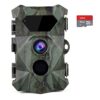 COOLIFE Caméra de Chasse 4K 32MP Vision Nocturne 35m Vitesse de Déclenchement 0.1s Caméra Chasse Infrarouge 46 pcs Low Glow IR LEDs Camera de Chasse Nocturne avec Carte 32G