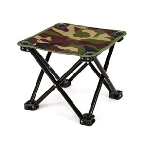 Vastsea Siège de Pêche Léger Pliant, Tabouret Pliant Chaise Pliante D'extérieur, Tabouret de Barbecue Léger, Adapté à la Pêche en Plein air, Pique-Nique, Camping(Petit Camouflage)