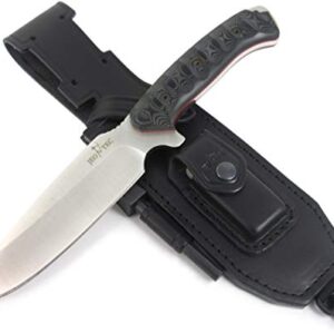 JEO-TEC Nº15: Outdoor / Survie / Couteau de chasse - Lame inox Bohler N690C - Étui de transport - Fabriqué en Espagne