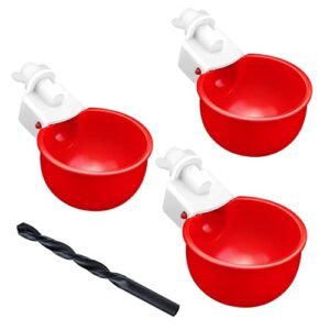 DIY Abreuvoir Poules, 3 Pièce Abreuvoirs Automatiques Kit, Abreuvoir Poule avec scie à Trou de pour Poussins Canards Oies Dindes ou Lapins