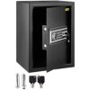 VEVOR Coffre-Fort Biométrique à Empreintes Digitales 60 L Coffre-Fort Numérique Combinaison et Clés Coffre de Sécurité en Acier Anti-Effraction 4 Types de Déverrouillage Argent Bijoux Domicile Noir