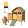 Porte de Poulailler Automatique, Porte de Poulailler Solaire Automatique, Volet De Poulet avec Curseur, Porte de Poulailler à Capteur de LumièRe, pour Un éLevage de Poulets En Toute SéCurité