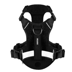 OneTigris Grover Harnais Anti-Traction pour Chiens de Taille Moyenne et Grande Taille avec poignée de Dressage Tactique et Poche, Harnais de Soutien Polyvalent personnalisé