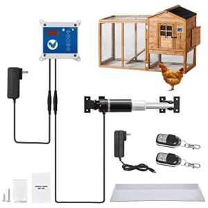 InLoveArts Kit Porte Automatique Poulailler, Ouvre-Porte De Poulailler avec Minuterie Et Capteur De Lumièrepour, Conception D'ouverture Latérale pour Un Elevage de Poulets Sécurisé