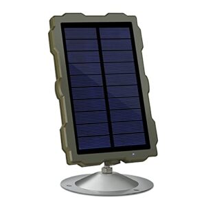 COOLIFE Caméra de Chasse Panneau Solaire DC 6V 1.5A Chargeur Solaire IP56 Étanche Chargeur de Puissance Mobile Solaire Portable Extérieur(Convient à Tous Les Types de Caméras de Chasse