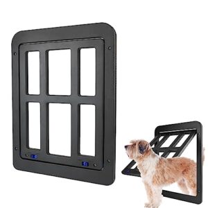 Chatière pour Chat et Chien, Taozoey Noir 31.5 x 25 CM Chatière pour Porte Moustiquaire, Porte Chatiere, Porte de Chien avec Aimant, pour Chats et Petits Chiens, Installation Facile, Verrouillable