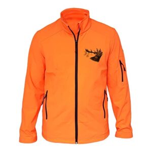 AtooDog Veste de Chasse en Softshell, Brâme du Cerf (303, Orange, 4XL, AV Manches)