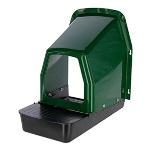 Kerbl Poulets 72288 Est de légende en Plastique pour poulailler, Fond incliné, avec Rabat d'inspection, Nettoyage Facile, Dimensions 37 x 44 x 49,5 cm