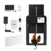 SMAUTOP Porte De Poulailler Automatique,Réglage de la sensibilité à la lumière et contrôle du Temps, Trois alimentations pour Un élevage de Poulets en Toute sécurité