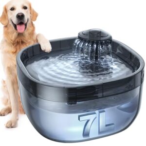 FEELNEEDY Fontaine à Eau pour Chat et Chien Silencieuse, Distributeur Automatique d'eau Chien 7 litre