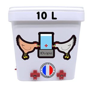 Abreuvoir automatique pour Poules 10L et 6 Abreuvoirs poules en acier inoxydable, prêt à l’emploi Accessoire Poulailler, Poussins et Enclos de Poules Pondeuses, Abreuvoir poules Anti Gaspillages