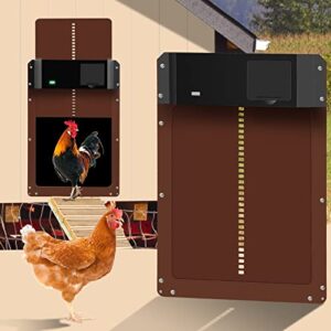 O'woda Couvercle de Poulet Automatique, Porte de Poulet, ouvre-Porte poulailler avec minuterie et capteur de lumière