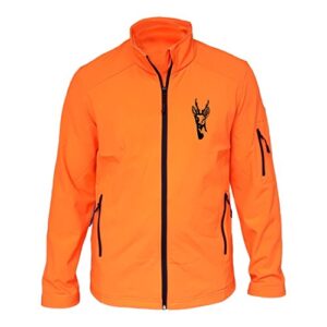 AtooDog Veste de Chasse en Softshell, Chevreuil (180, Orange, XL, AV Manches)
