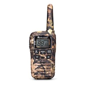 Midland XT30 Mimetic Talkie Walkie Rechargeable Longue Portée - Radio Bidirectionnelle Texture Mimétique - PMR 446, 16 Canaux, Portée 6 KM, 38 Tonalités CTCSS, Fonction VOX, Câble USB, 2 Talkie Walkie