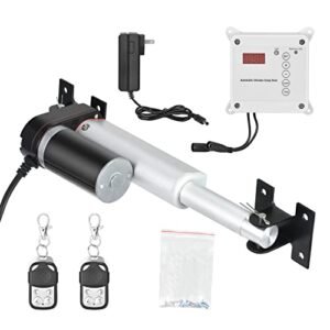 SMAUTOP Porte de Poulailler Automatique,Blanc Ouvre-Porte De Poulailler avec Minuterie Et Capteur De Lumièrepour Un élevage de Poulets en Toute sécurité（Charge maximale 20 kg）