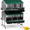 FINCA CASAREJO Pondoirs ECO pour Poules 12 Compartiments – Pondoirs sur Pieds – Bloc-Notes Offert – Nids pour Poules avec Collecteur d’Œufs