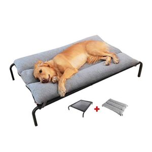 Nwayd Lit surélevé et aéré，Matelas épais Assorti，Berceau pour Chien surélevé refroidissant，Cadre d'été Portable et Durable avec Filet Respirant，Disponible en différentes taillesXL（122 * 71 * 21cm）