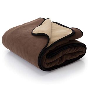 Housse de couverture imperméable 203,2 x 228,6 cm pour adultes, chiens, chats ou tout animal de compagnie – Couverture ou protègematelas 100 % étanche pour chien – Grande taille pour lit jumeau,