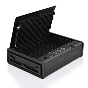 Coffre-fort Pour Armes À Feu Pour Pistolets À Accès Rapide Avec Empreintes Digitales Biométriques Et Serrure À Clé, Coffre-fort De Sécurité Pour Armes De Poing Pour Voiture De Chevet