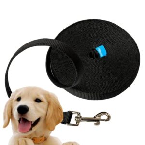 Edipets, Longe pour Chien, Laisse Chiens, 1.5m / 3m / 5m / 10m / 15m, pour Chien de Petites à Grandes Taille (3 M, Noir)
