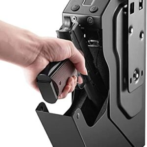 CICOLO Coffres-forts biométriques pour Pistolets, Coffre-Fort pour Armes de Poing à Empreintes digitales, Coffre-Fort Mural pour Armes de Poing, avec Clavier numérique/clé de Rechange