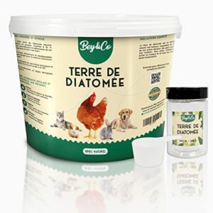 Terre de Diatomée Blanche Alimentaire | Poudre Traitement Chat, Chien, Poule | Répulsif Naturel Anti-Insectes, Fourmis, poux Rouges, puces, punaises de lit | Maison, Jardin, Potager