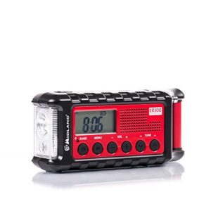 Midland ER300 Radio d'urgence Multifonctionnelle, Batterie, Radio AM/FM et Torche Dinamo, Batteries Rechargeables, Câble USB/Micro USB Inclus
