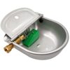 Abreuvoir Automatique en Acier Inoxydable Avec Flotteur de Valve en Laiton, Connecteur en Laiton et Bouchon de Vidange Abreuvoir pour Bétail, Chien, Chèvre, Cochon