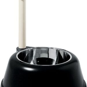 Alessi | Lupita AMMI02 B - Gamelle Design pour Chien en Résine Thermoplastique et Acier Inoxydable 18/10, Noir