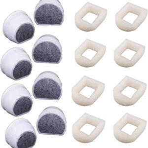 Préfiltres en Mousse et Filtre à Carbone Compatible avec PetSafe Drinkwell Fountain INOX 360 Avalon Pagoda Seascape et Sedona Fontaines, Filtre pour Fontaine à Eau Chat Chien par Poweka (Lot de 16)