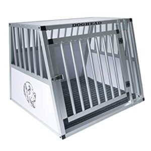 Doghead Boîte de transport pour chien en aluminium - 80 x 75 x 63 cm - Confort - Boîte de transport pour chien