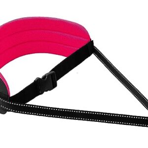 LASALINE Ceinture ventrale pour canicross Dogtrekking ski jogging randonnée sport chien Noir/rose fluo