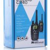 Midland G7 Pro Talkie-walkie Radio bidirectionnel Double Bande 16 canaux PMR446 et 69 LPD, 2 Packs de Batteries, Chargeur de Bureau, Clip de Ceinture, certifié UKCA, Prise Britannique, 2 radios, Noir