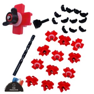 Kit d'abreuvoir Automatique pour Poules x12 incluant membranes étanches et Foret de 9mm – Anti gaspillage pour volailles, poulailler, Cage à Oiseaux, tétine pour Abreuvoir Poule.