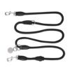 lionto Laisse de Chien réglable Laisse multifonctionnelle Laisse Double Laisse de Chien Freestyle Laisse de couplage Longueur 200 cm, Noir