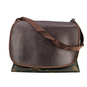 Januel - Musette de Chasse - Carnier de Chasse - Sac à Gibier - Cuir synthétique - Une Poche Compartimentée - Un Filet - 38x30x7cm - Marron Taille Unique