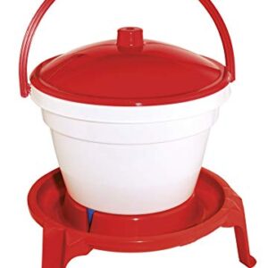 Kerbl Seau-Abreuvoir avec Pied/Anse pour Élevage Volaille 12 L