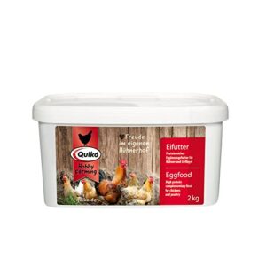 Quiko Hobby Farming Nourriture à Base d'Oeufs 2kg - Nourriture Riche en Protéines pour la Force & la Condition Physique des Poules, Cailles & Volailles comme les Poules Pondeuses - avec Vitamines